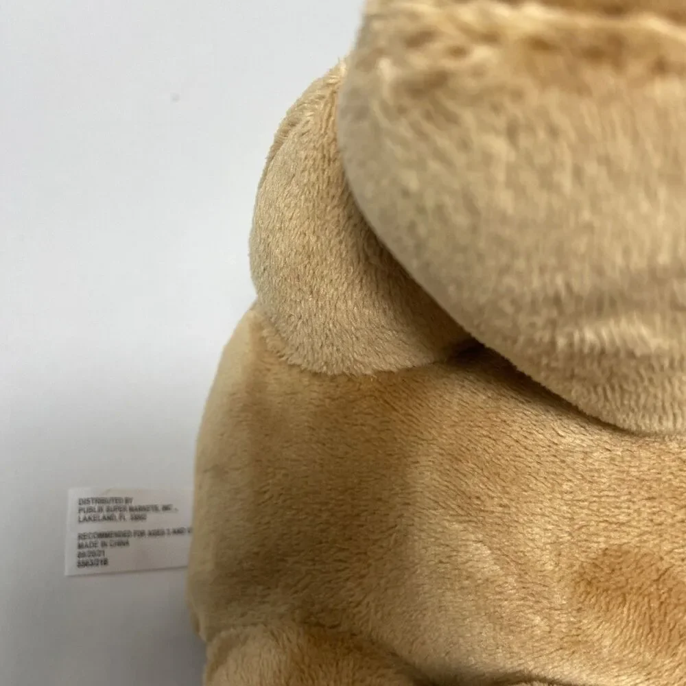Publix Brown Puppy Plush Dog Tan Brown Eyes Sitting 7.5 Inch 2021 Doggy